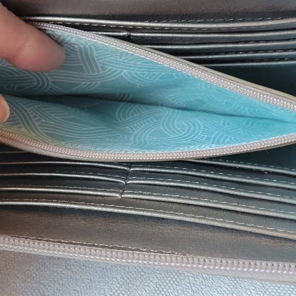 the sak Metallic Silver Wristlet Wallet - Picture 3 of 6